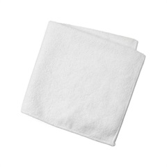 12" White Microfiber Towel, MFMP12WH